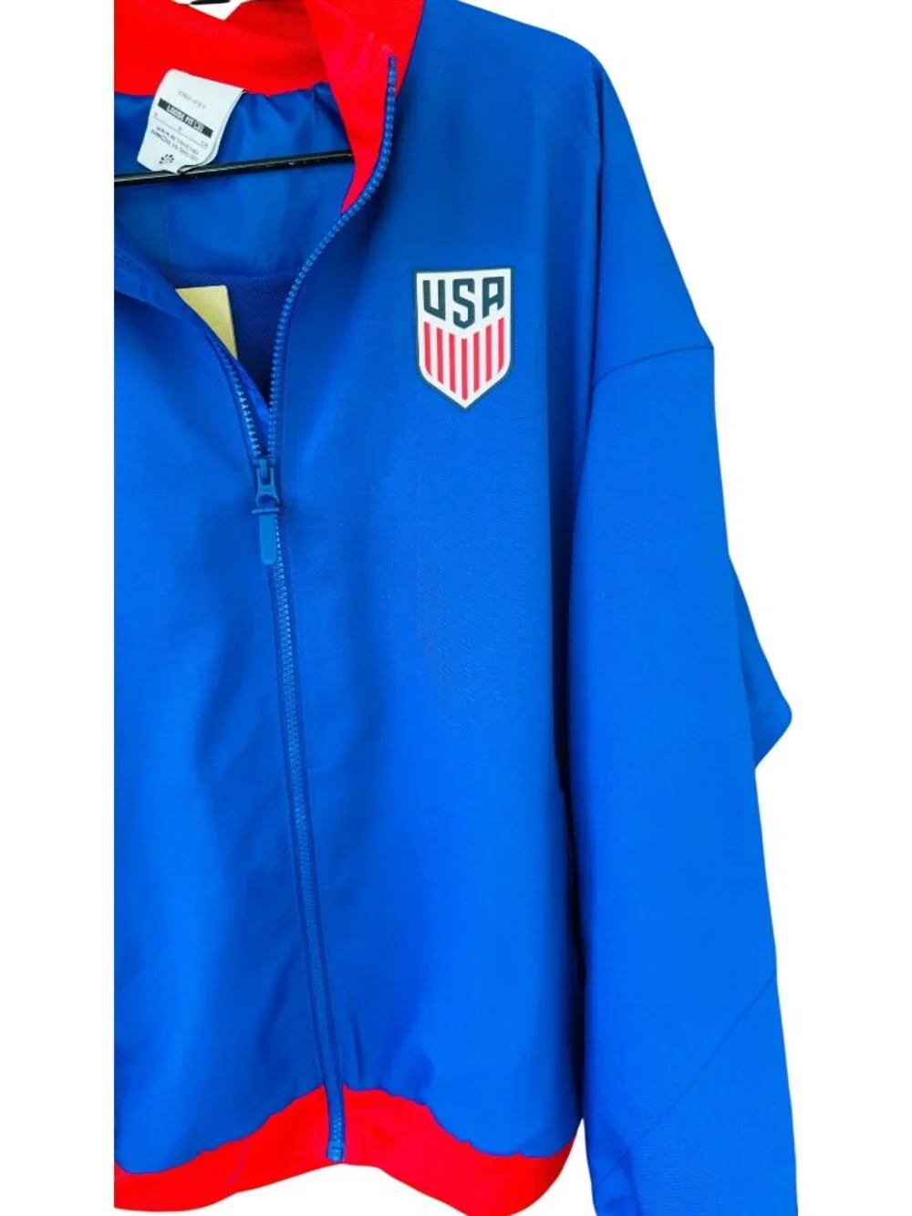 Nike USMNT USA Soccer Jacket Men S Dri-Fit Strike Blue Full Zip Sweater FJ2910-4
